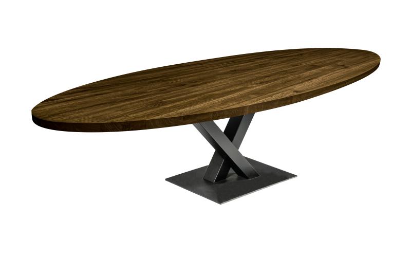Ovale eiken eettafel 40 mm &ndash; zelf samenstellen